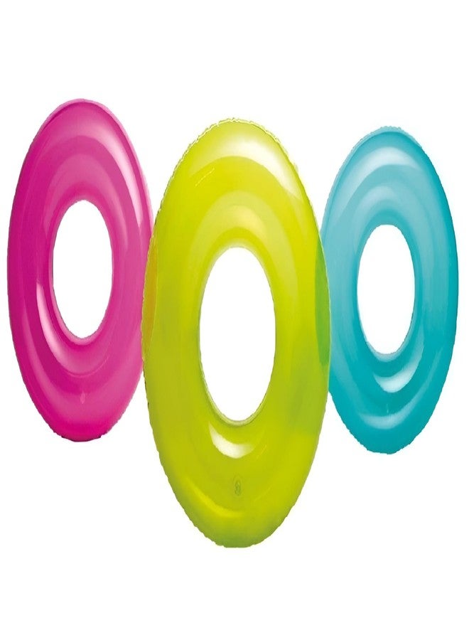 Mamadev®:- Adult Plain Ring Swimming Ring Pool Float Tube Kids Swim Tube(Size - 30''inch)(Multi Color)(8 +Years UP)(1 PIS) - Image 2